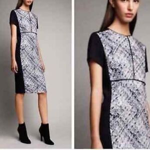 Sheath Colorblock Black Dress